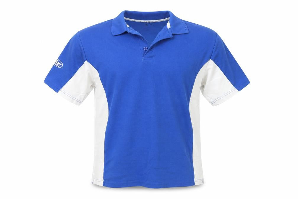 Mazon Men's Blue Colourblock Hockey Polo Shirt Size L