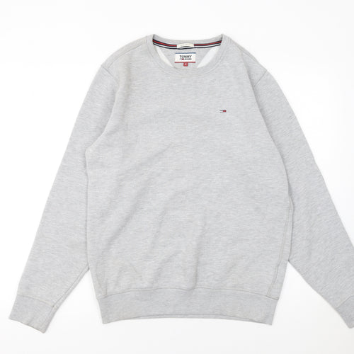 Tommy Jeans Men's Grey Regular Fit Pullover Sweatshirt Size S