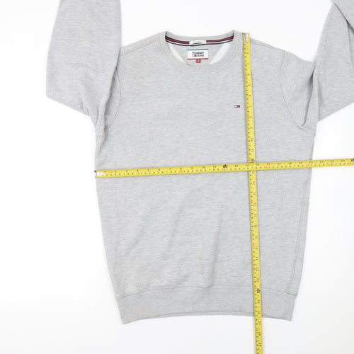 Tommy Jeans Men's Grey Regular Fit Pullover Sweatshirt Size S