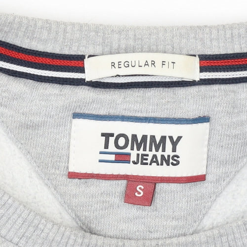 Tommy Jeans Men's Grey Regular Fit Pullover Sweatshirt Size S