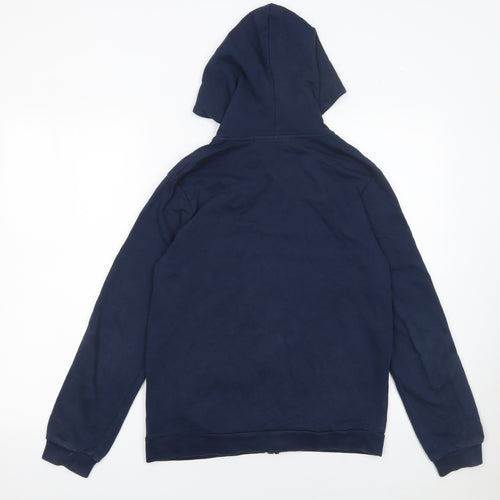 UBS2 Boys Blue Full Zip Graphic Hoodie 14 Years 164cm Cotton Casual