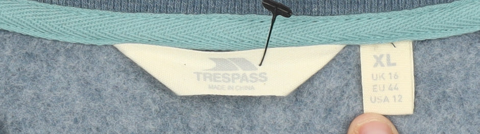 Trespass Women’s Blue Pullover Sweatshirt XL UK16 Fleece Lined Casual