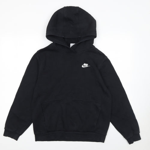 Nike Boys Black XL Pullover Fleece Hoodie with Logo