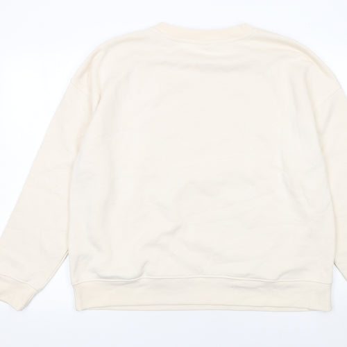 Primark Womens Beige Stitch Sweatshirt Size L 14/16 Disney Graphic