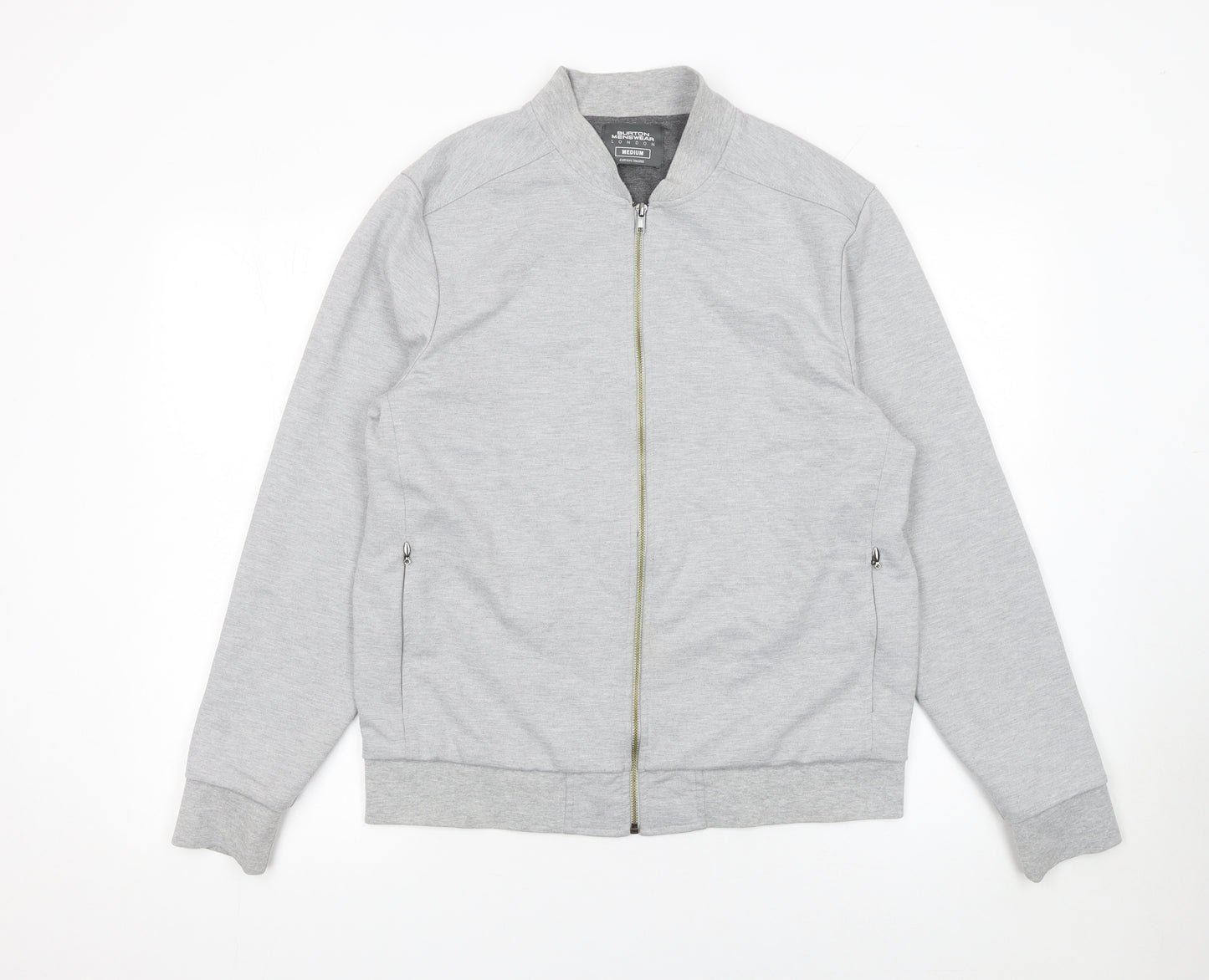 Burton Menswear London Men's Grey Full Zip Sweatshirt Size M