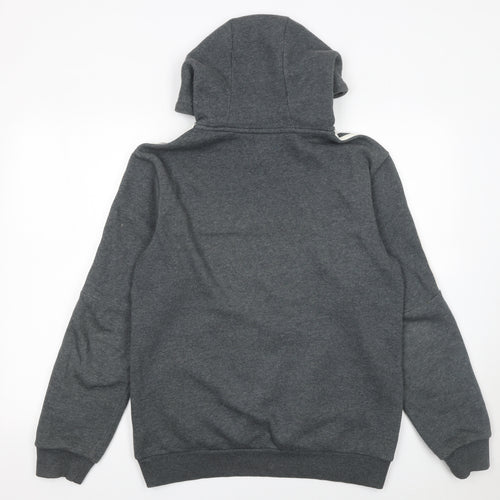 adidas Men's Grey 1/2 Zip Hoodie Small Sports Fleece Pullover