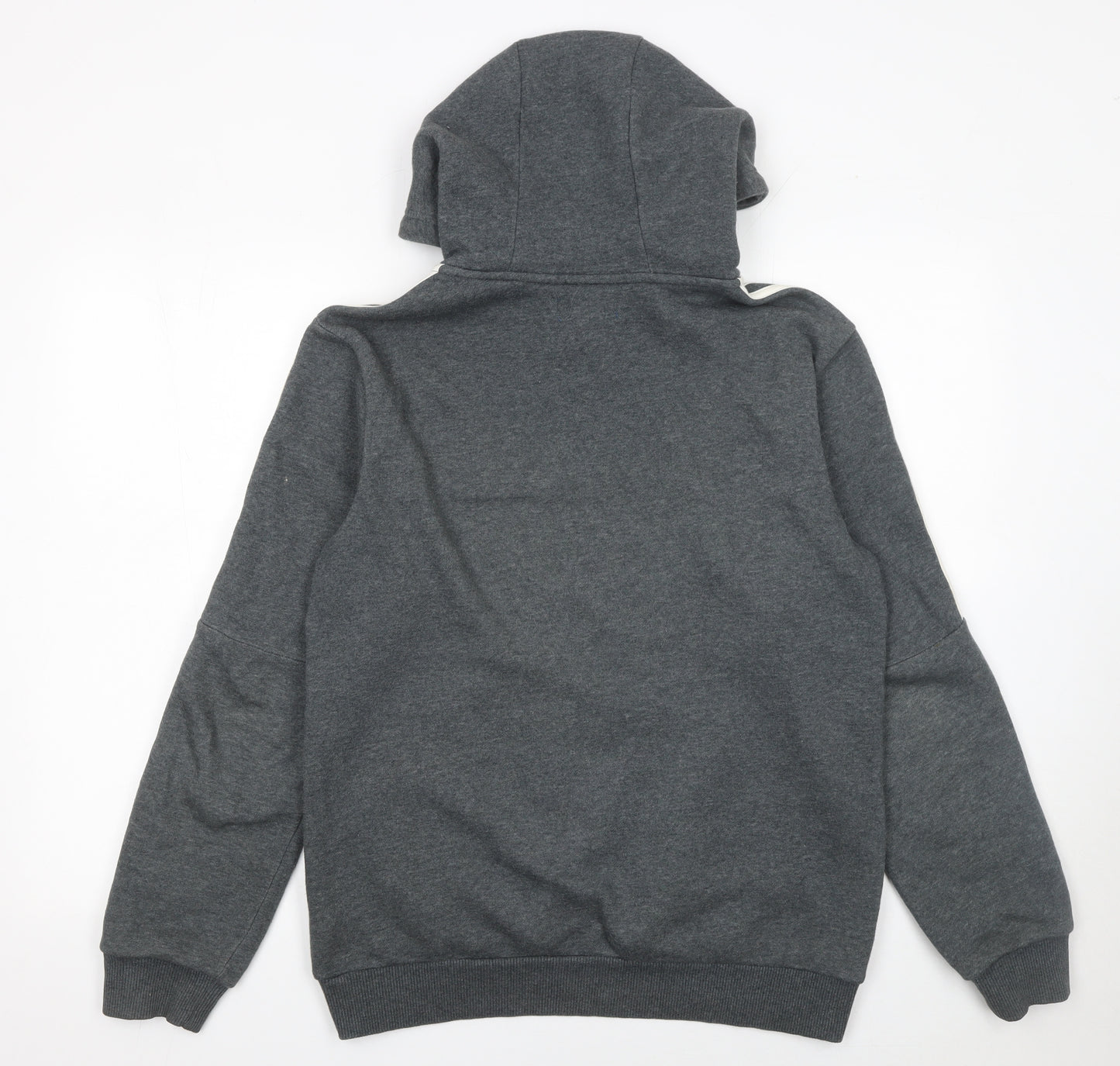 adidas Men's Grey 1/2 Zip Hoodie Small Sports Fleece Pullover