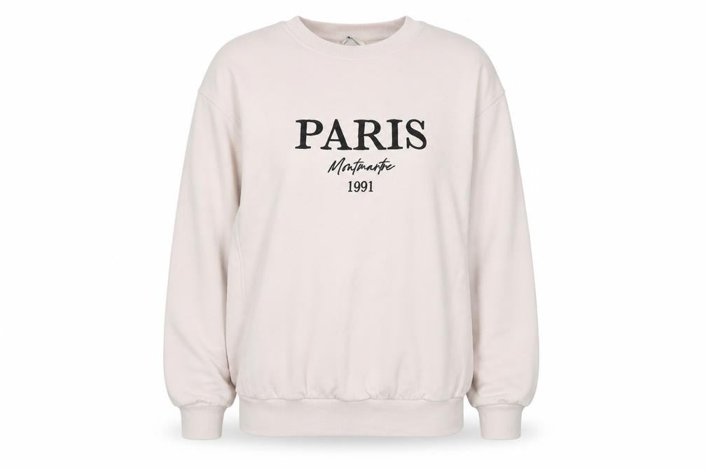 George Women Beige Paris Montmartre Sweatshirt Size Small 8-10