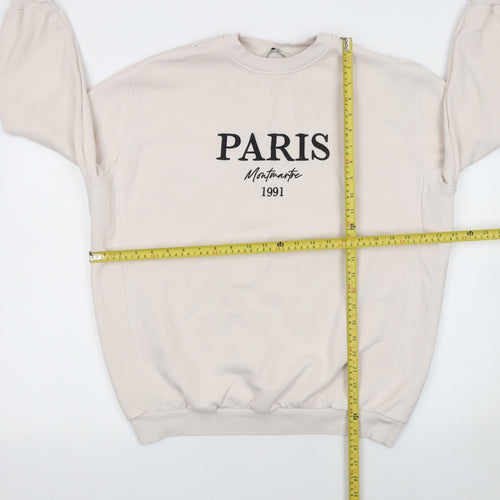 George Women Beige Paris Montmartre Sweatshirt Size Small 8-10