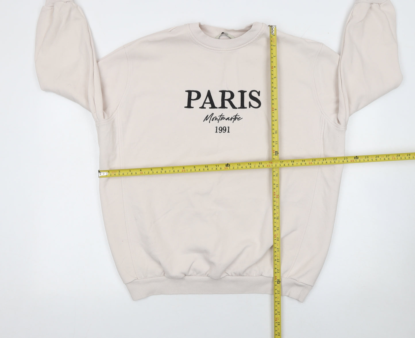 George Women Beige Paris Montmartre Sweatshirt Size Small 8-10