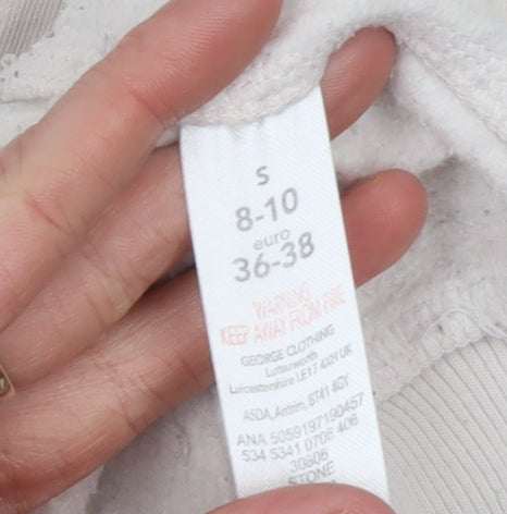George Women Beige Paris Montmartre Sweatshirt Size Small 8-10