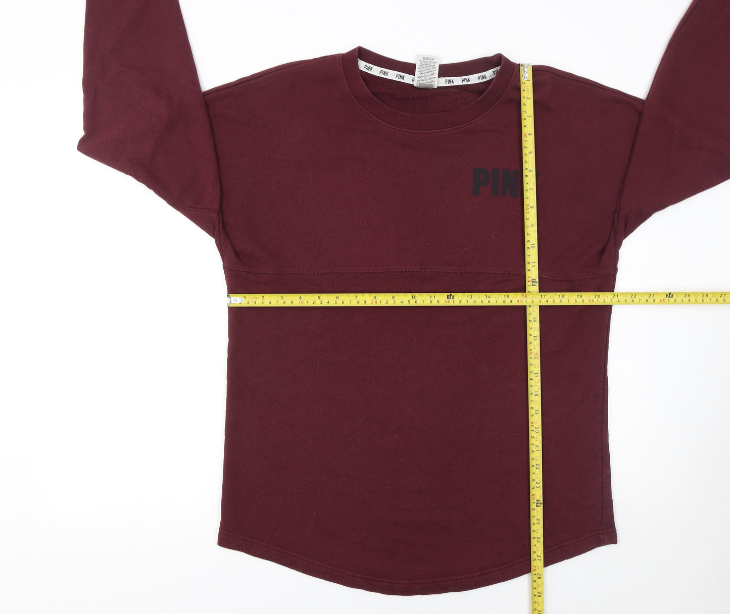 Victoria's Secret PINK Women's Burgundy Pullover Sweatshirt Size M