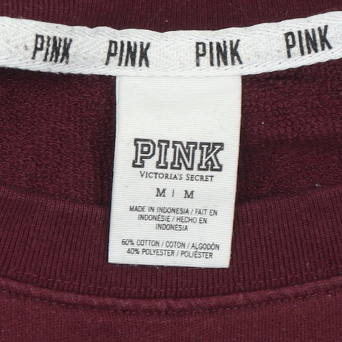 Victoria's Secret PINK Women's Burgundy Pullover Sweatshirt Size M