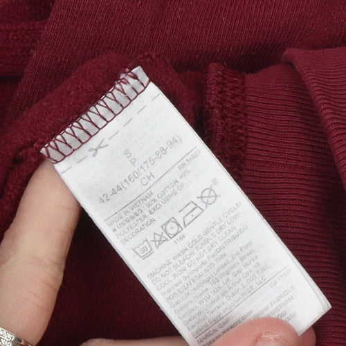 GAP Womens Burgundy Pullover Hoodie Small Cotton Casual Wear