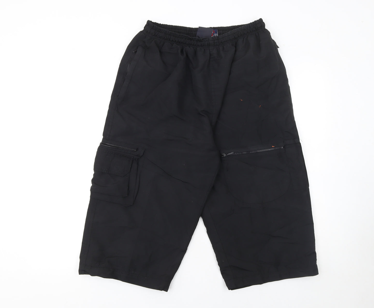 San Marino Men's Black L Woven Jogger Trousers Lightweight Activewear