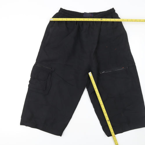 San Marino Men's Black L Woven Jogger Trousers Lightweight Activewear
