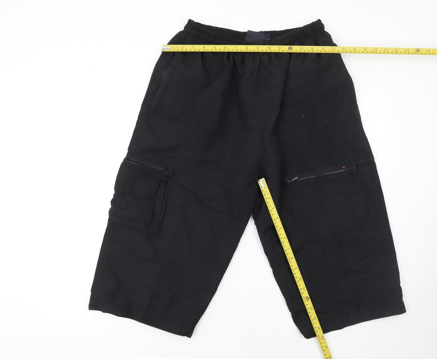 San Marino Men's Black L Woven Jogger Trousers Lightweight Activewear