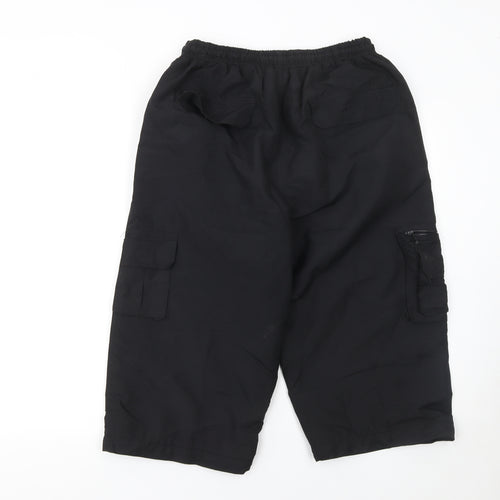 San Marino Men's Black L Woven Jogger Trousers Lightweight Activewear