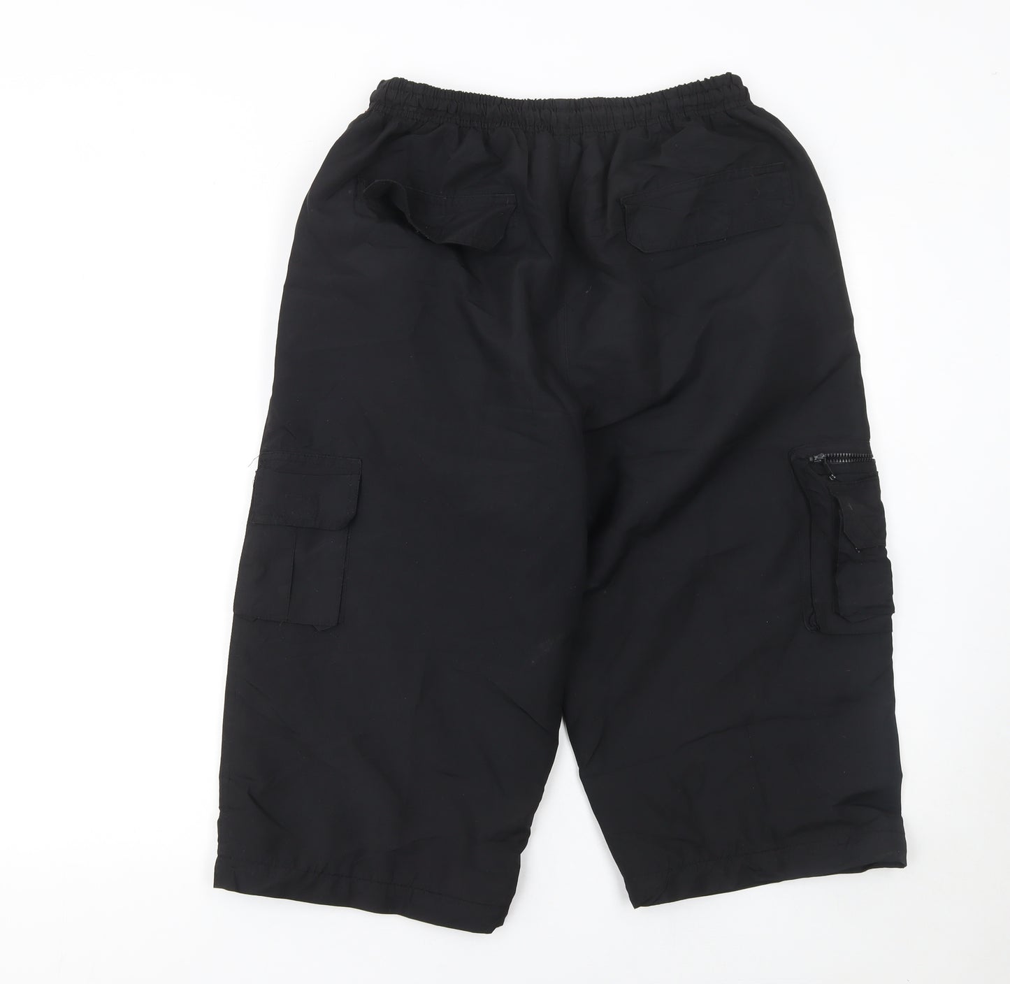 San Marino Men's Black L Woven Jogger Trousers Lightweight Activewear