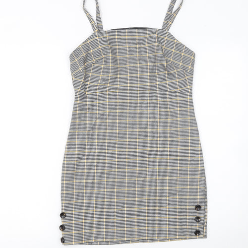 Miss Selfridge Petites Women’s Multicoloured Check Pinafore Dress Size 8