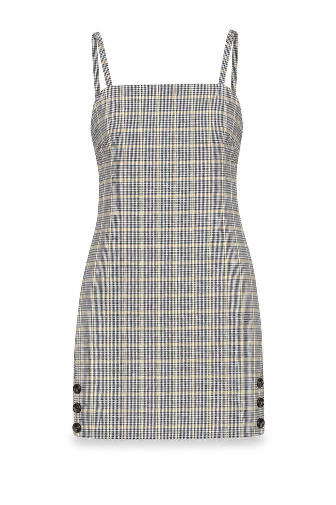 Miss Selfridge Petites Women’s Multicoloured Check Pinafore Dress Size 8