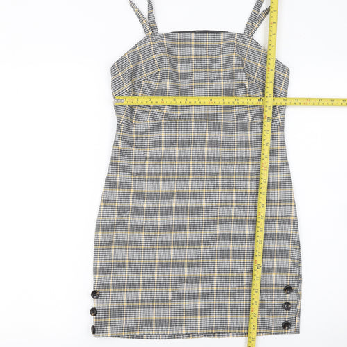 Miss Selfridge Petites Women’s Multicoloured Check Pinafore Dress Size 8