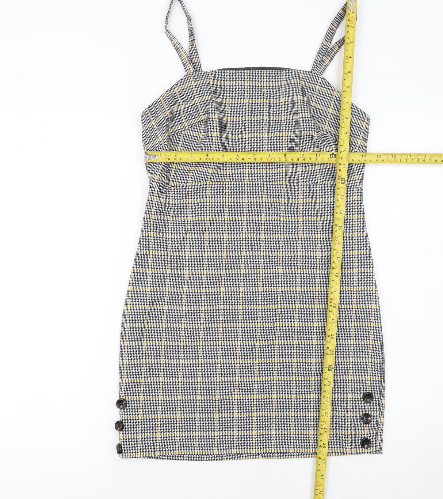 Miss Selfridge Petites Women’s Multicoloured Check Pinafore Dress Size 8