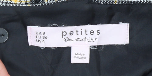 Miss Selfridge Petites Women’s Multicoloured Check Pinafore Dress Size 8