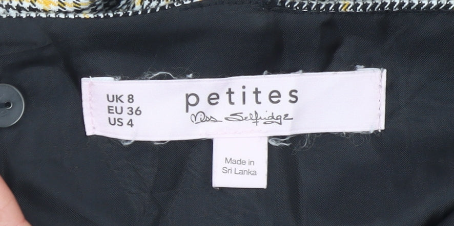 Miss Selfridge Petites Women’s Multicoloured Check Pinafore Dress Size 8