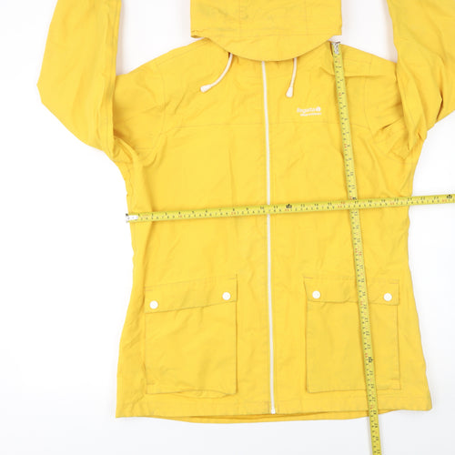Regatta Womens Yellow Waterproof Hooded Rain Coat Jacket Size 14