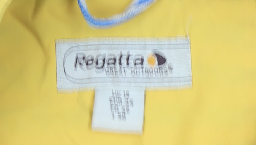 Regatta Womens Yellow Waterproof Hooded Rain Coat Jacket Size 14