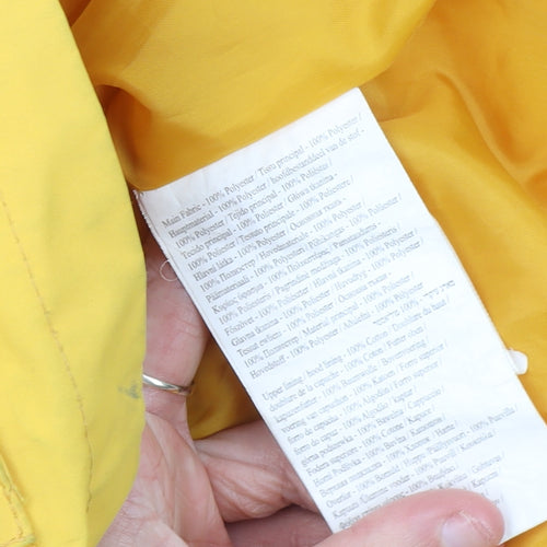 Regatta Womens Yellow Waterproof Hooded Rain Coat Jacket Size 14