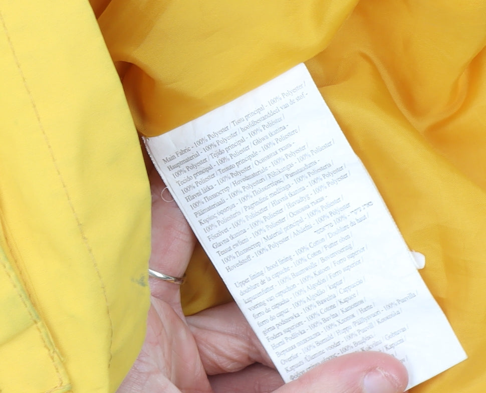 Regatta Womens Yellow Waterproof Hooded Rain Coat Jacket Size 14