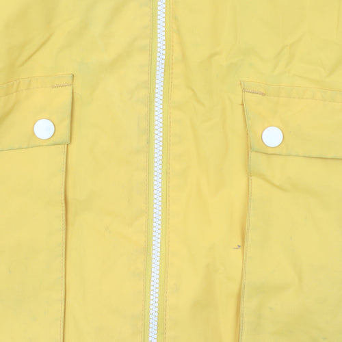 Regatta Womens Yellow Waterproof Hooded Rain Coat Jacket Size 14