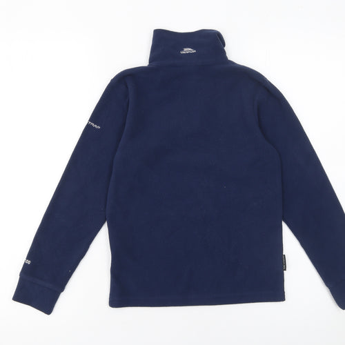 Trespass Boys Navy Blue Fleece Pullover Sweatshirt 7-8 Years Half Zip Warm