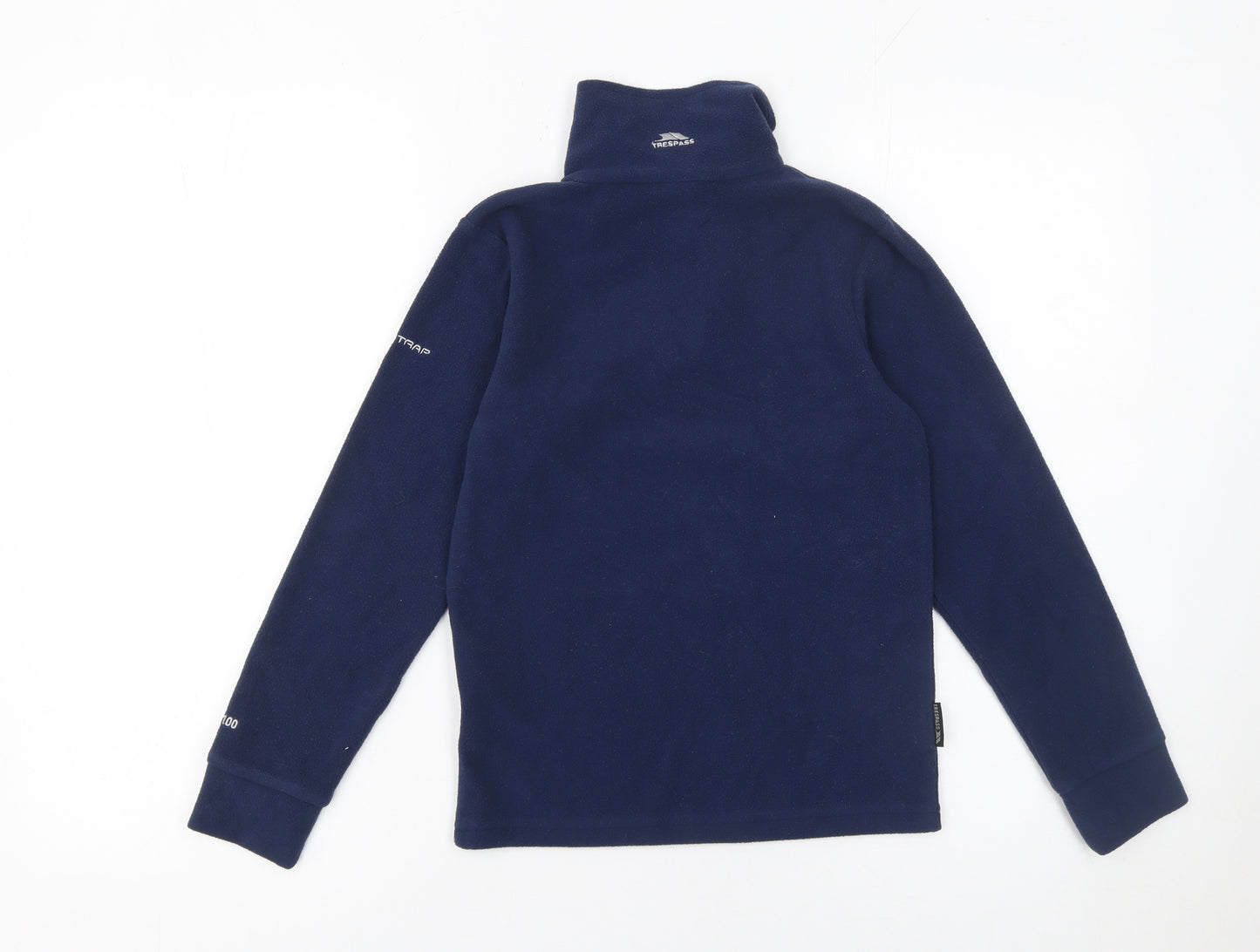 Trespass Boys Navy Blue Fleece Pullover Sweatshirt 7-8 Years Half Zip Warm