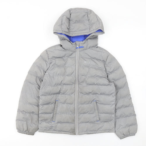 Mountain Warehouse Boys Grey 5-6 Years Hooded Puffer Jacket