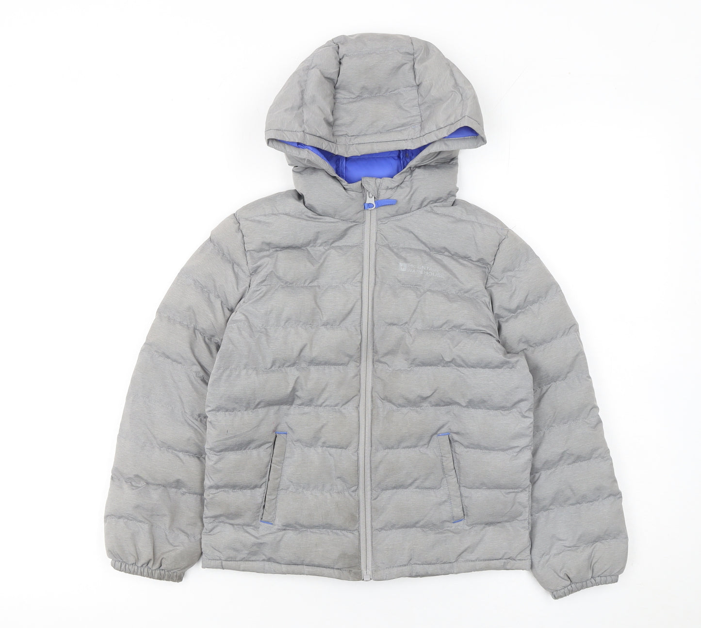 Mountain Warehouse Boys Grey 5-6 Years Hooded Puffer Jacket