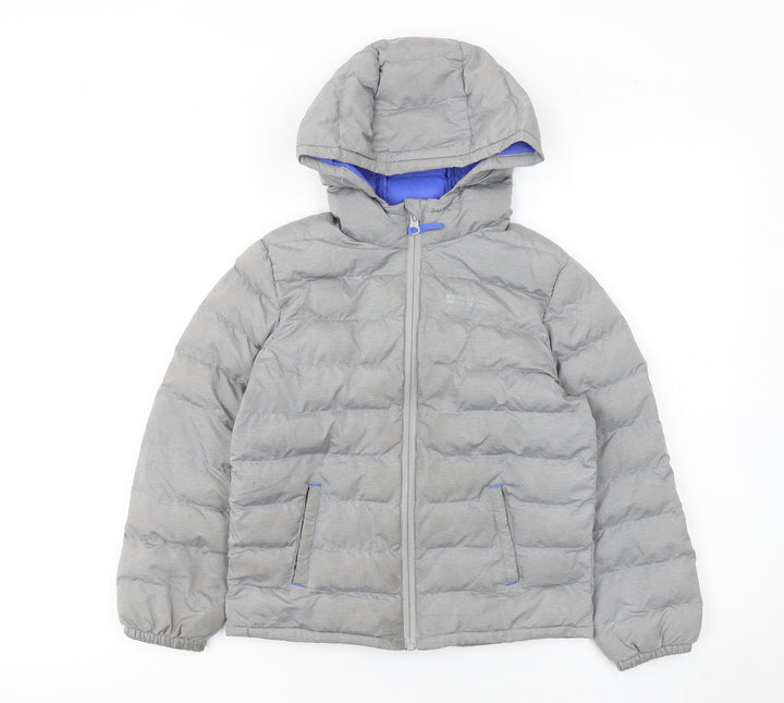 Mountain Warehouse Boys Grey 5-6 Years Hooded Puffer Jacket