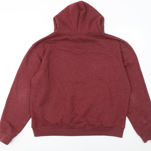 Bakaruda Men’s Red Pullover Hoodie Size L Regular Fit Cotton Blend