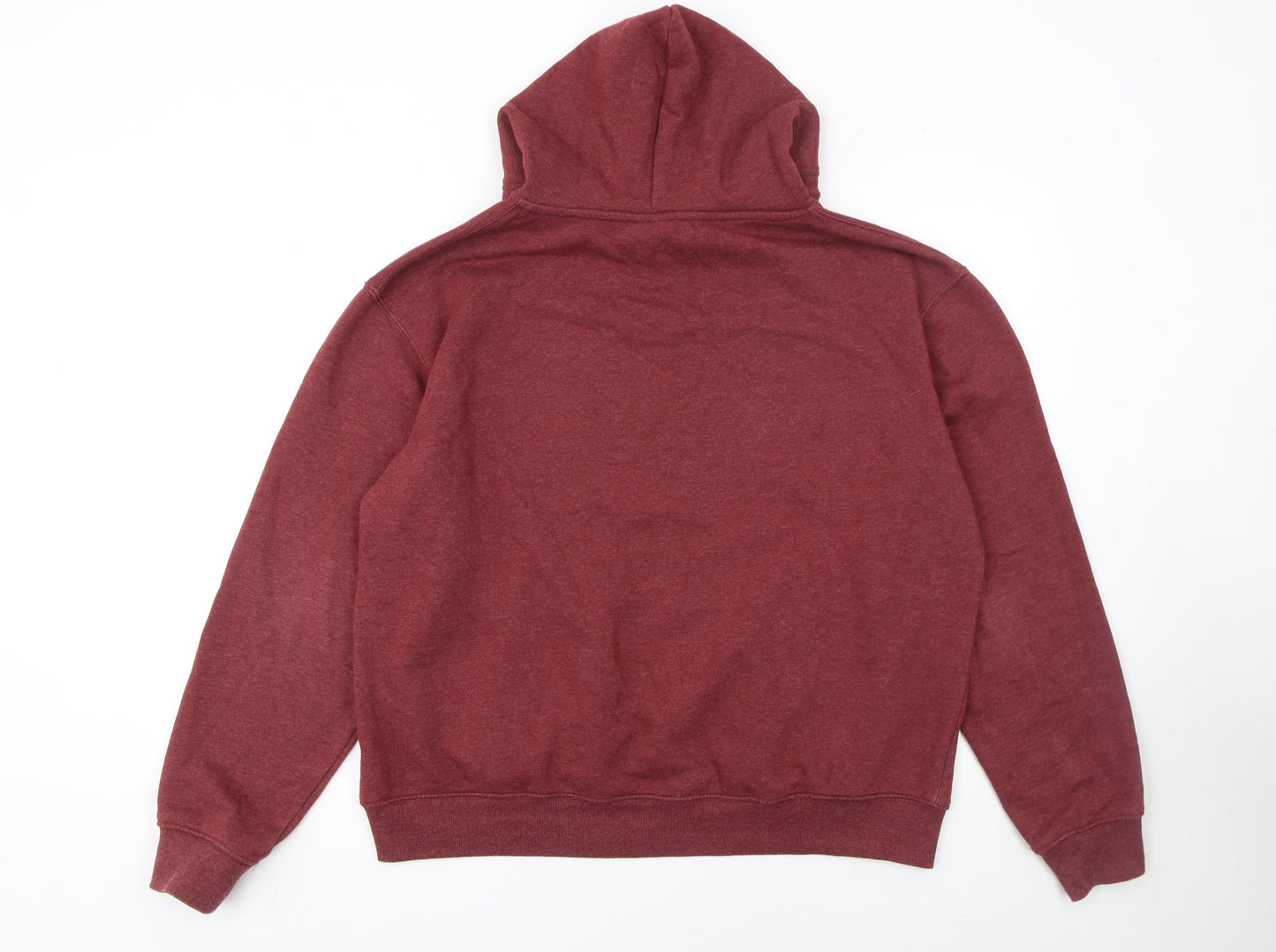 Bakaruda Men’s Red Pullover Hoodie Size L Regular Fit Cotton Blend