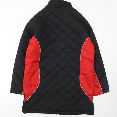 Champion Boys Black Quilted Full Zip Winter Jacket Size 11-12 Years