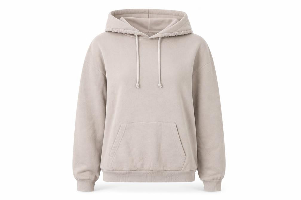 Topshop Women Beige Pullover Hoodie Size S Cotton Blend Casual