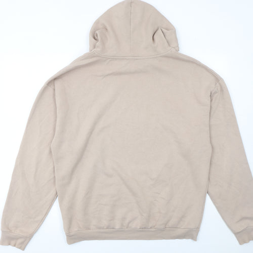 Topshop Women Beige Pullover Hoodie Size S Cotton Blend Casual