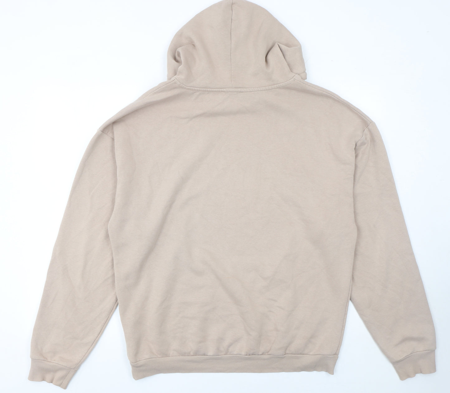 Topshop Women Beige Pullover Hoodie Size S Cotton Blend Casual