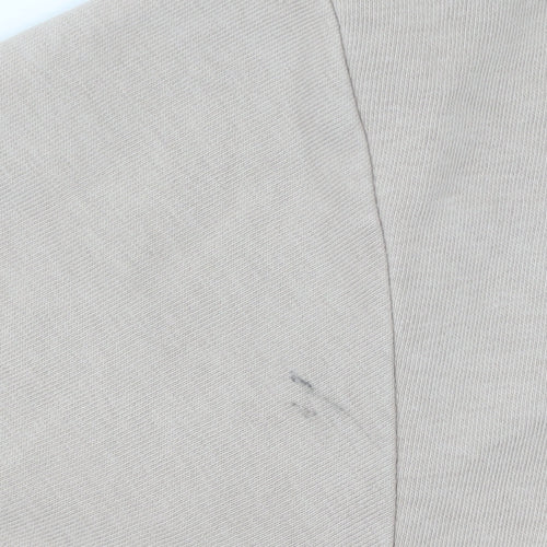 Topshop Women Beige Pullover Hoodie Size S Cotton Blend Casual