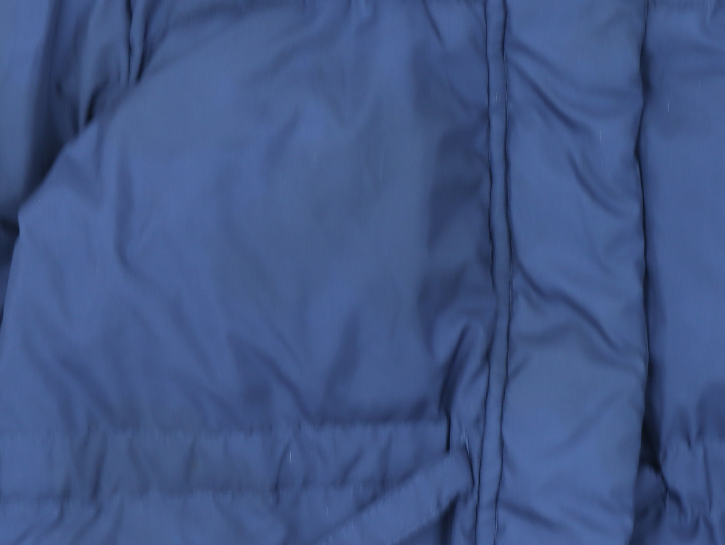 H&M Girls Blue Puffer Coat 8-9 Years Long Quilted Winter Jacket