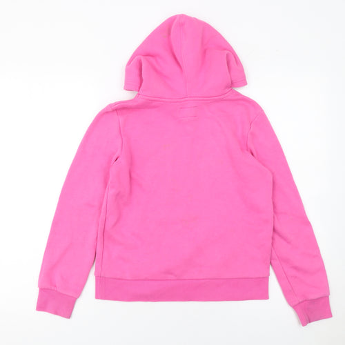 Converse Girls Pink Hoodie L 12-13 Years Pullover Cotton Blend Sweatshirt