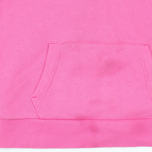 Converse Girls Pink Hoodie L 12-13 Years Pullover Cotton Blend Sweatshirt