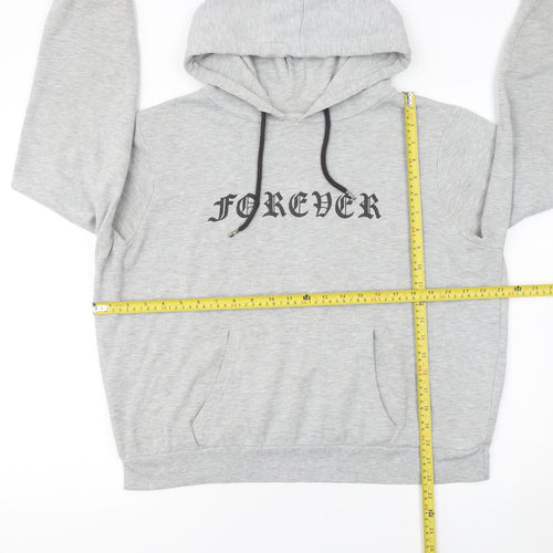 Atmosphere Women Grey Hoodie Size 18 Pullover Forever Print Casual